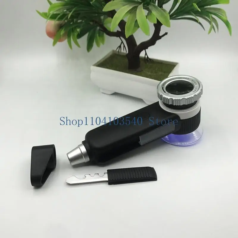 

02DC Портативная USB перезаряжаемая 30-кратная лупа с подсветкой, карманная лупа для идентификации антиквариата