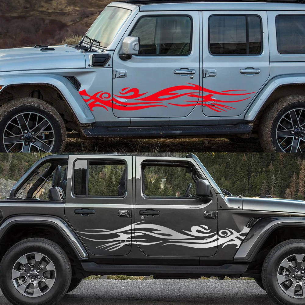 

Для Jeep автомобильная наклейка авто двери боковые виниловые наклейки упаковочный комплект водостойкая авто пленка ПВХ наклейки автомобильные аксессуары экстерьер