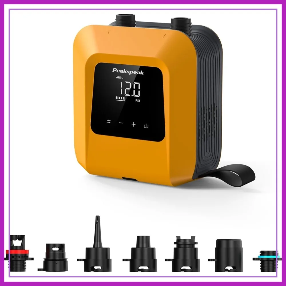 

Electric Paddle Board Pump 20PSI Dual Stage Rechargeable SUP Inflator Deflator for Stand Up Paddleboards Kayaks Boats Tents