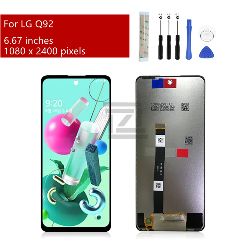 

for LG Q92 5G LCD Display Touch screen Digitizer Assembly With Frame For LG q92 Screen Replacement Repair Parts 6.7"