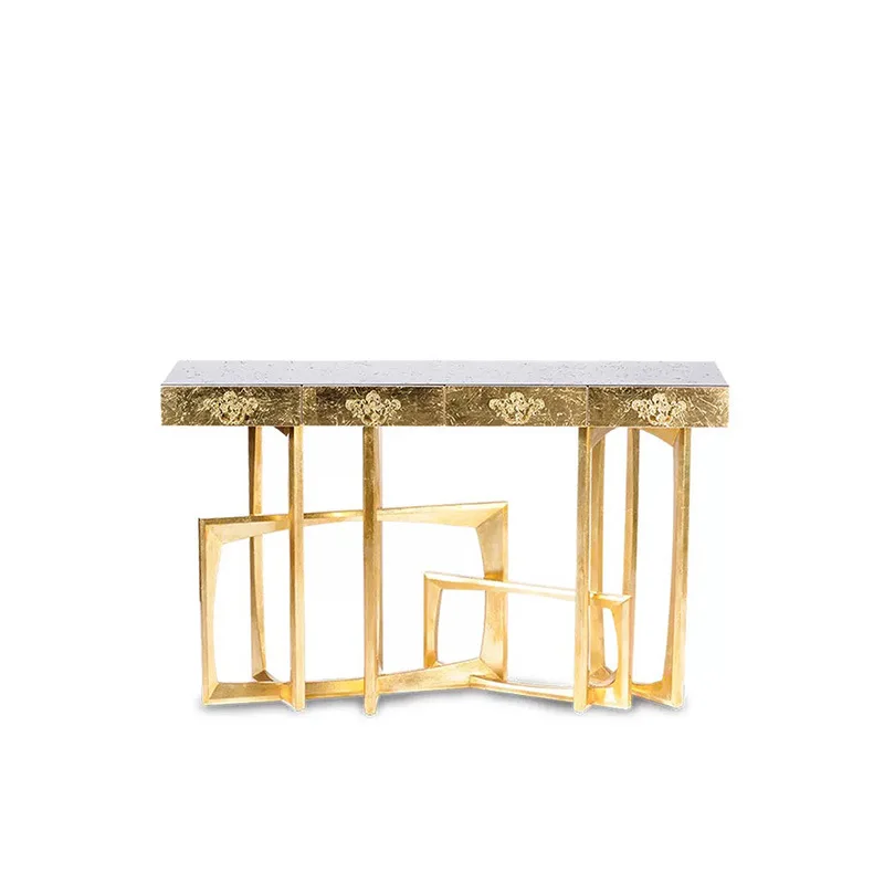 LMM1 Italian marble entrance table, light luxury and high-end home entrance table against the wall