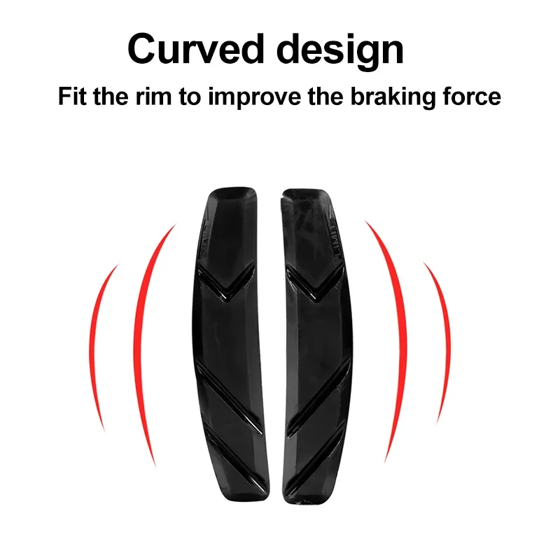 1 Paar Fahrrad leise Bremsbeläge 70mm Mountainbike v Brems halter Bremsbeläge Gummi Universal langlebige Leistungs bremsbeläge – Detail 6