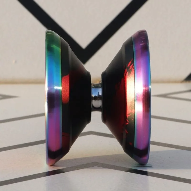 حلقة خارجية احترافية من الفولاذ المقاوم للصدأ يويو معدنية مع سبائك الألومنيوم عالية السرعة غير مستجيبة يو يو ألعاب كلاسيكية للأطفال #2