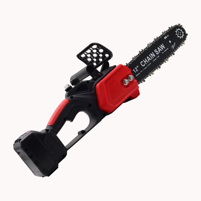 12 Inch Powerful Cordless Electric Chainsaw High Capacity Lithium Battery for Outdoor Wood Cutting