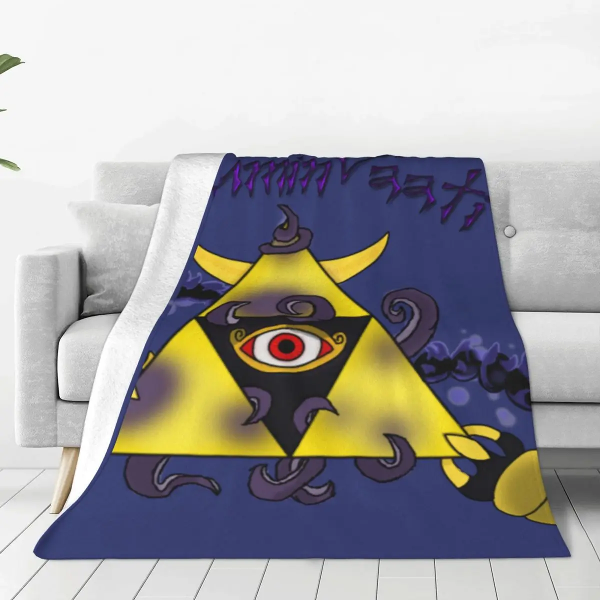 Evil Eyes Flannel Blanket IlluminVaati Mysterious Soft Warm Throw Blanket for Couch Chair Travel Bedspread Sofa Bed Cover