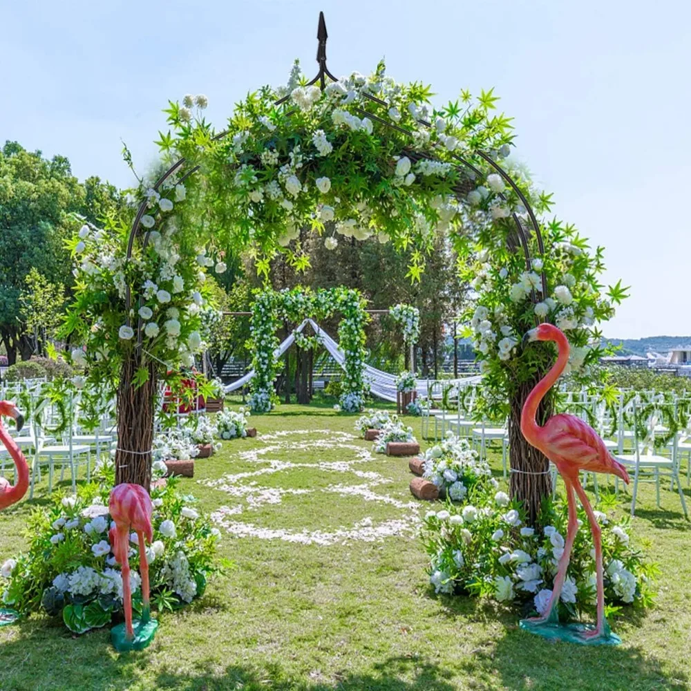 Metal Garden Arbor Wedding Arch, 9.5 Ft High x 4.1 Ft Wide, Pergola Arbor for Climbing Plant Roses Vines, Indoor Outdoor