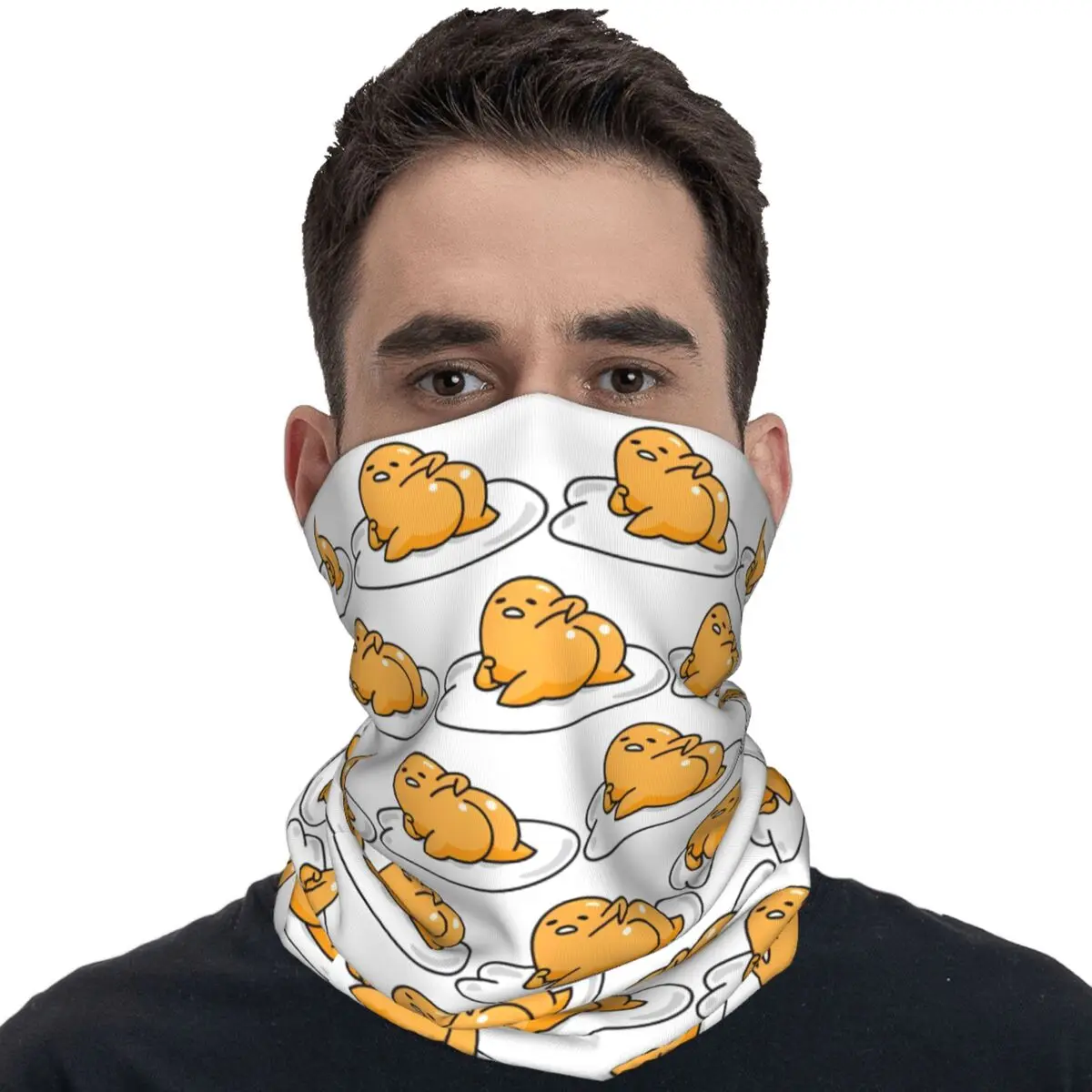 Gudetama Bandana Retro Balaclava Autumn Running Travel UV Protection Cycling Mask Soft Motorcycle Face Cover Mask