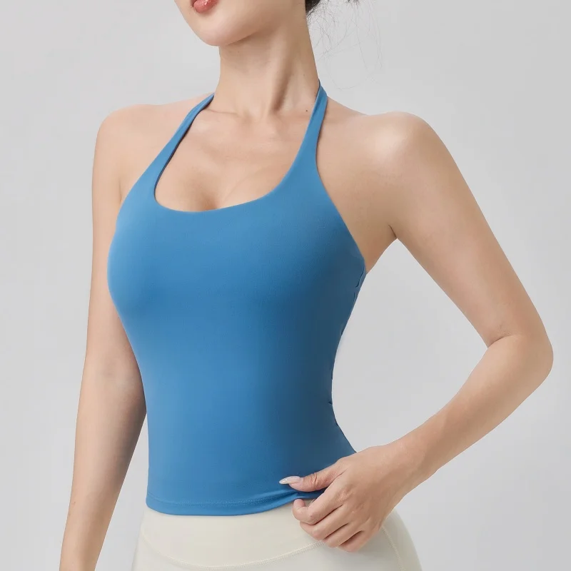 Halter Yoga Vest, Shockproof Running Sports, High-Strength Sports Underwear, Fitness, Pilates Suspender, Beautiful Back
