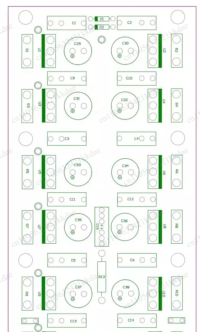 A Pair HiFi 500W Rear Stage Amplifier PCB Board Reference FM801 AMP Circuit