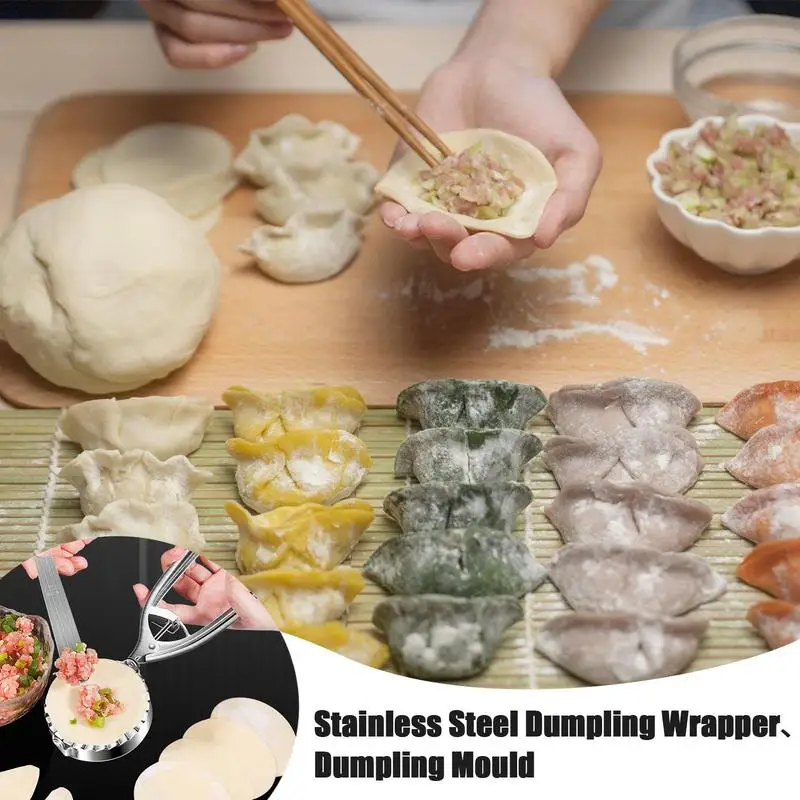 DIY Dumpling Mould Stainless Steel Ravioli Making Mold Dumpling Wrapper Tool Reusable Kitchen Cooking Baking Tools for Dumpling