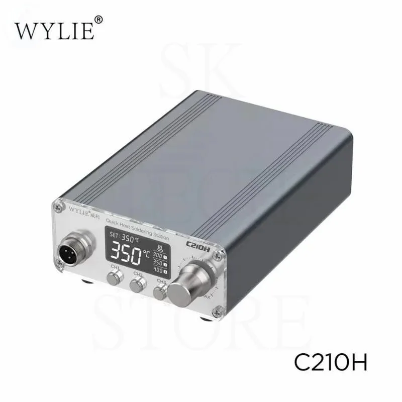 Wylie-Estación de soldadura con pistola de aire caliente C210H, 75w, serie 210, puntas de soldador, botón pulsador, control de temperatura