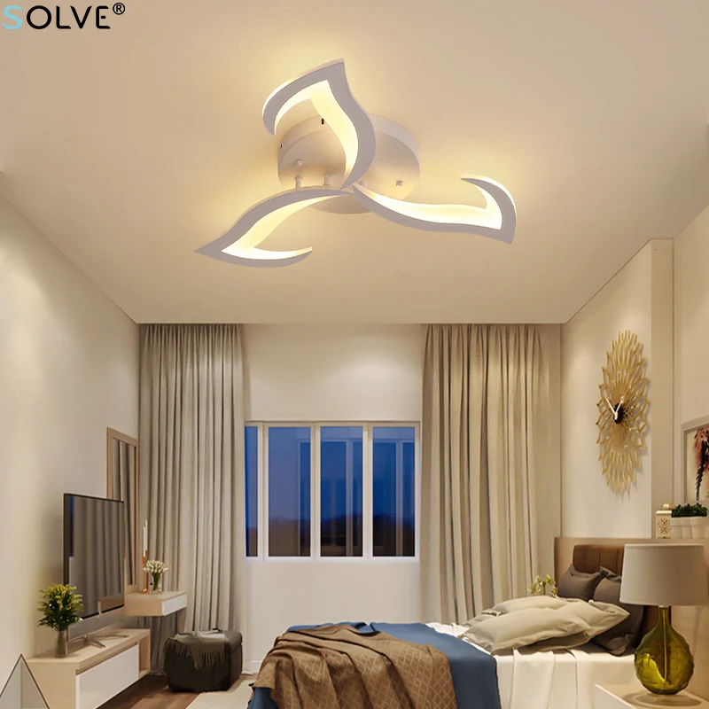 Modern LED Ceiling Light Creative Acrylic Ceiling Chandelier Stepless Dimming Remote Control Living Room Bedroom Kitchen Lights