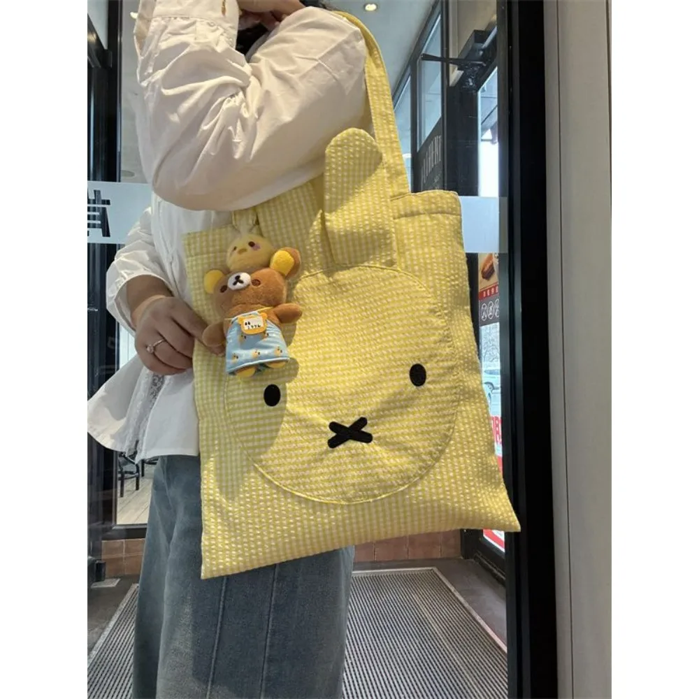 

Miffy Canvas Bag Women Shoulder Tote Commute Handbag Casual Portable Daily Bag Lightweight Travel Shopping Bag Office Outdoor
