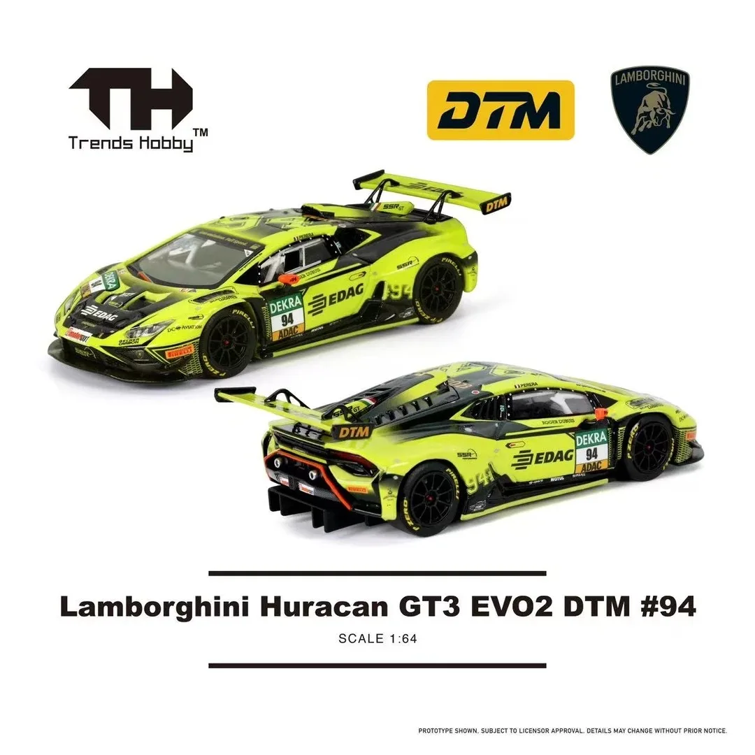 Trends Hobby 1:64 Lamborghini GT3 EVO2 DTM Porsche Taycan Turbo GT Alloy Die Cast Car Model Collection Gift