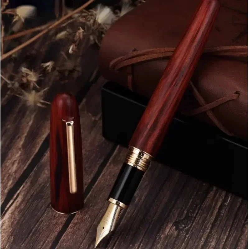 Jinhao 9036 Xiaoye Purple Sandalwood Limited Series Men's High end Business Office Writing Practice Fountain Pen Writing Gift