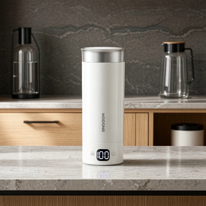 Portable Vacuum Insulated Electric Kettle 316 Stainless Steel Temperature Control Heating Cup for Baby Formula Travel 휴대용 전기 주전자