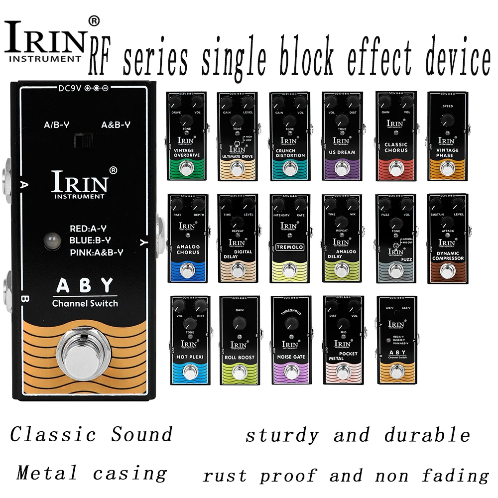 IRIN Electric Guitar Effects Pedal Tremolo Analog Delay Fuzz Hot Plexl Roll Boos Noise Gate Effect Pedal Guitar Accessories