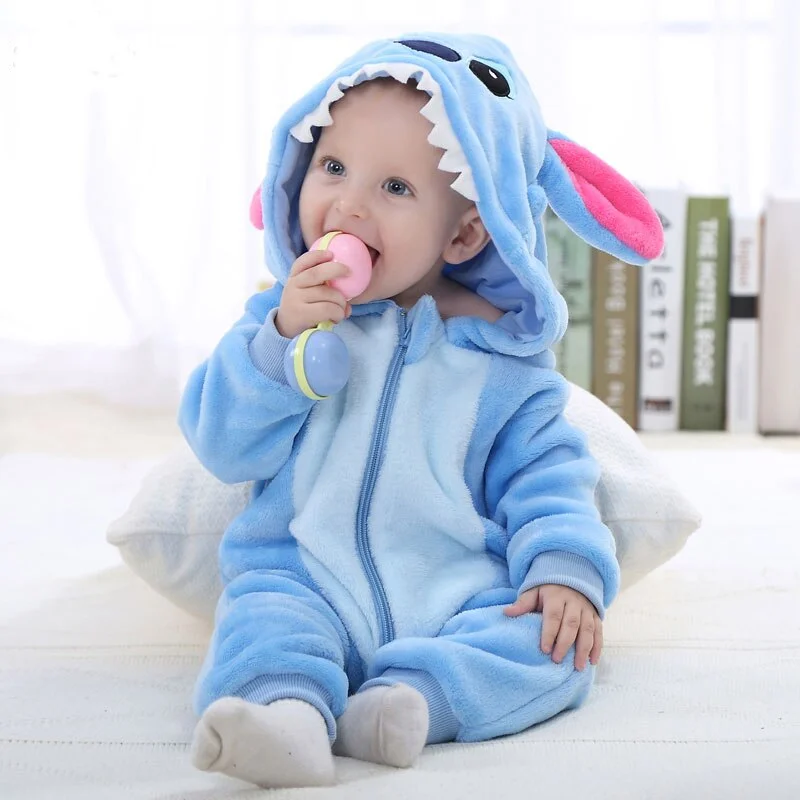 Flannel Onesie For Baby Cosplay Costume Halloween Kigurumi Infant Full Body Pijama Character Outfit Christmas One-Piece Pajamas