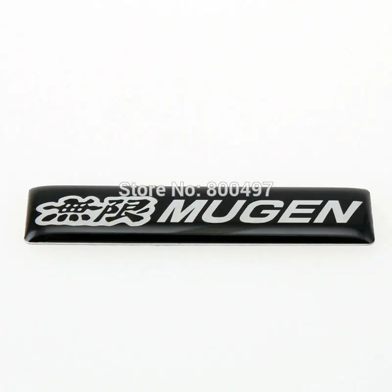 2 x Newest 3D Car Styling Aluminum Glue Decal Car Trunk Emblem Car  Adhesive Badge for Mugen