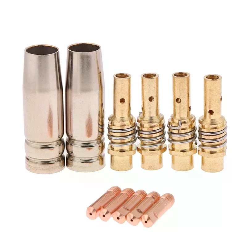 11Pcs/set 8/9/10mm Pelindung Nozel Ujung Kontak Obeng Las MIG/MAG Perlengkapan Obeng Las 15AK Alat Solder