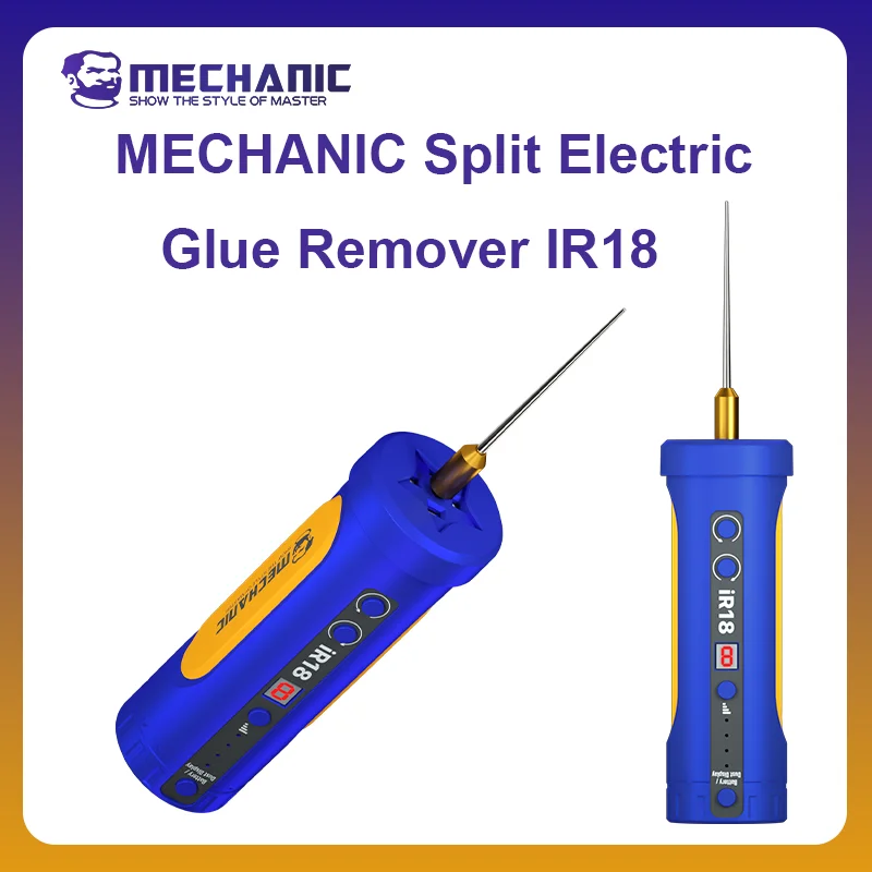MECHANIC OFFICIAL IR18 Electric OCA Glue Remover 8-speed Mode Led Digital Display Grinder Phone Screen Spinning Tools