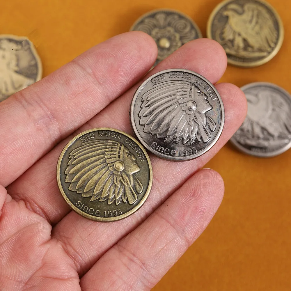 5 sztuk 30mm DIY skórzane rzemiosło klamra portfel pasek torebka ozdobny guzik nit klamra na monety