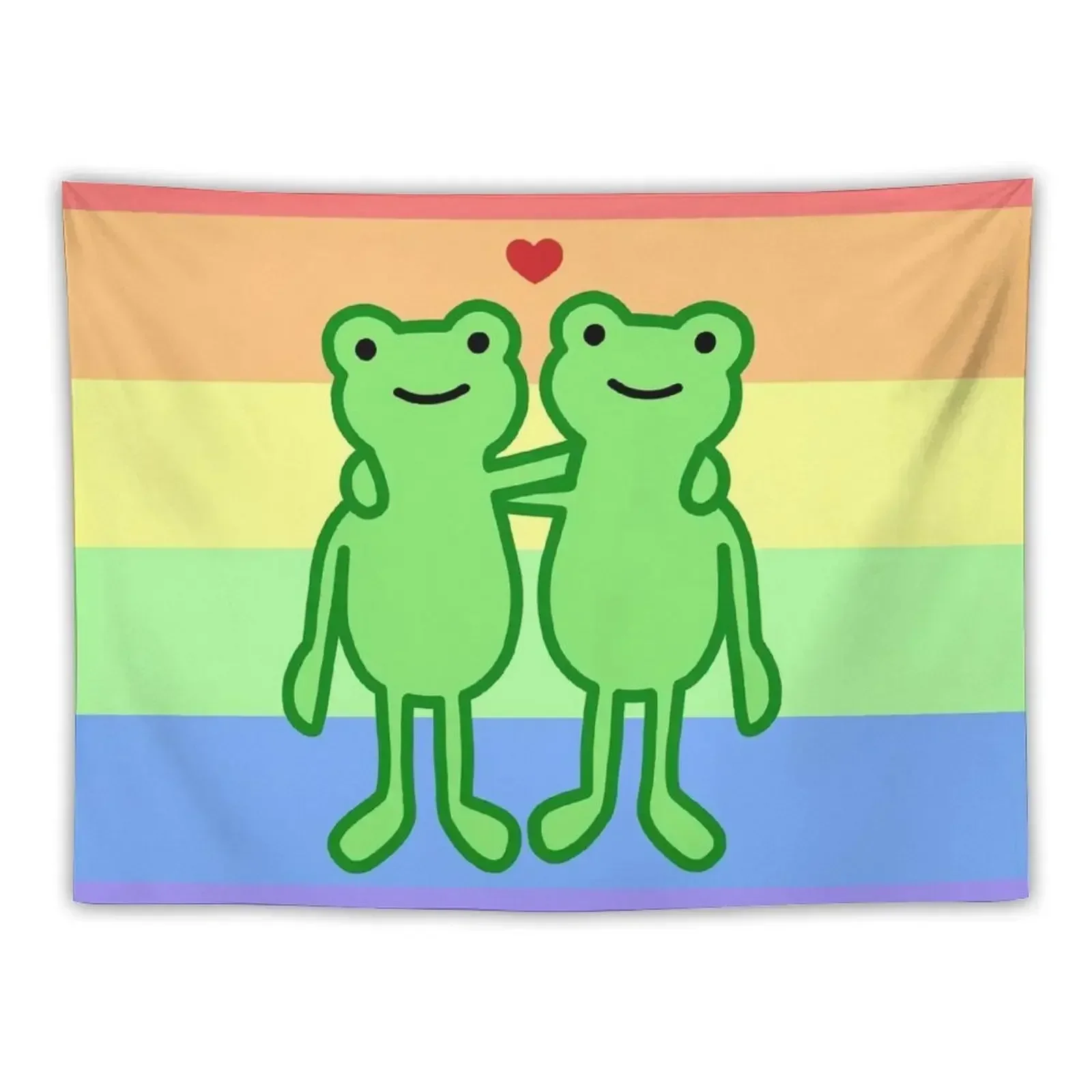 

froggy pride friends rainbow frogs Tapestry Aesthetic Room Decor Korean House Decorations Wall Decor Tapestry