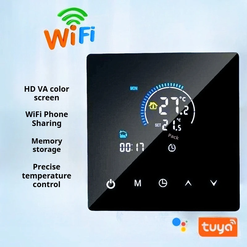 

Home Tuya Smart Graphene Electric Heating Film Temperature Control Touch Switch K2F Air Conditioning Floor Heating Thermostat