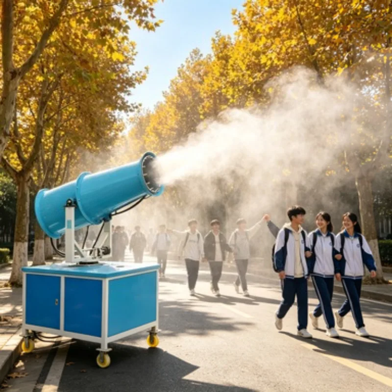 Electric Fog Cannon Water Mist Sprayer Dust Suppression Fogger Agricultural Cannon Sprayer 70m for Farm Pest Control
