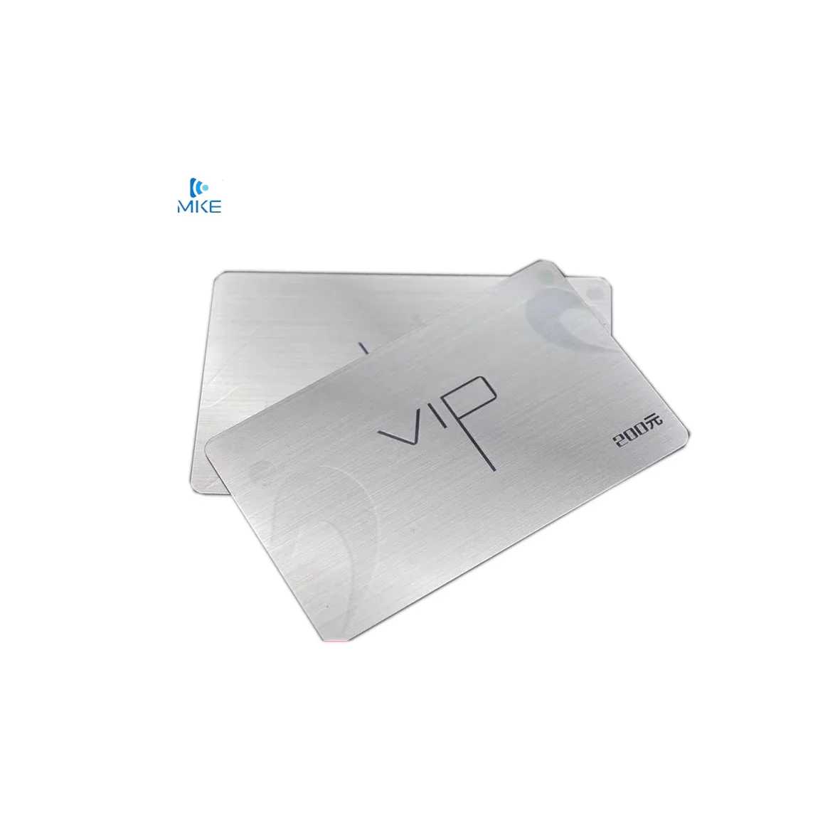 هدية عضوية لكبار الشخصيات لزيارة بطاقة بلاستيكية بفرشاة فضية من مادة PVC #1