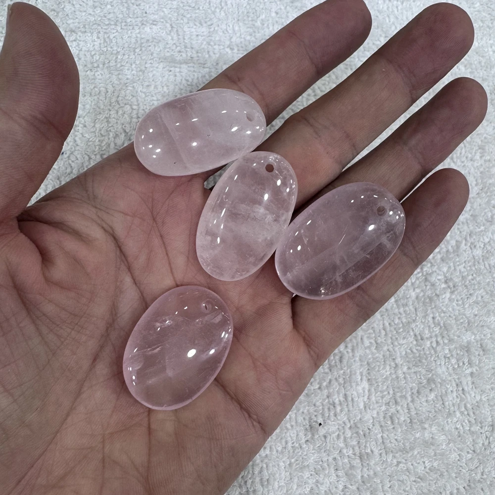 Wholesale 5pcs/pack Genuine Pink Rose Quartz Bead Pendant Mixed 20-45mm Irregular Shape Semi-Precious Gemstone Jewlery Pendant
