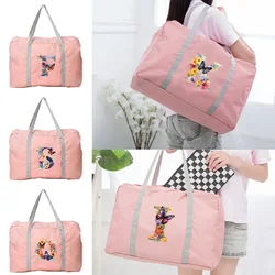 Travel Bags Boston Bag Organizers Large Capacity Weekend Bag Butterfly Letter Pattern Foldable Clothes Storage Carry on Handbags