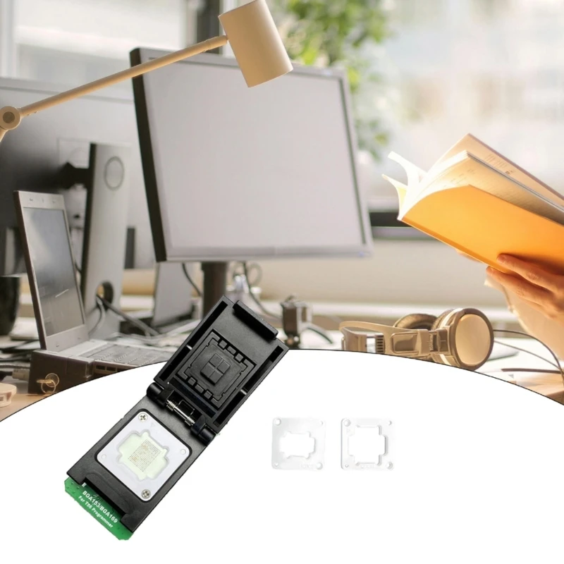 Adaptateur professionnel EMMC BGA153 / BGA169 avec support sonde 2x pour programmeur T56