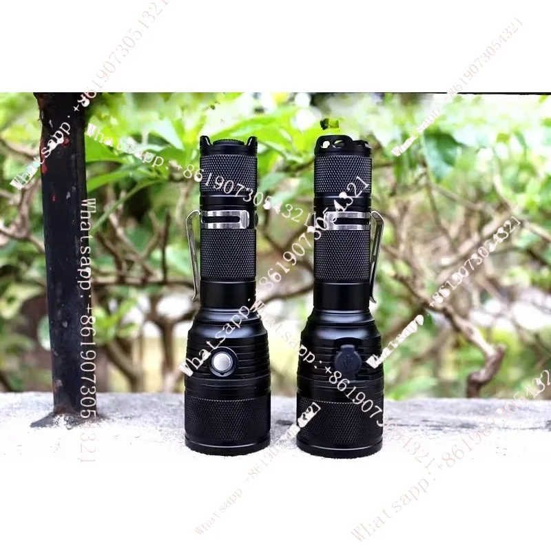 1400USB direct charging flashlight, tactical lighting side press shift flashlight single flashlight does not contain battery
