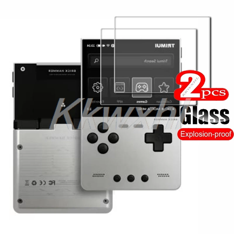 2PCS FOR TRIMUI Brick Hammer Handheld Game Console Tempered Glass ON TRIMUIBrick BrickHammer  9H HD Screen Protector Film Cover