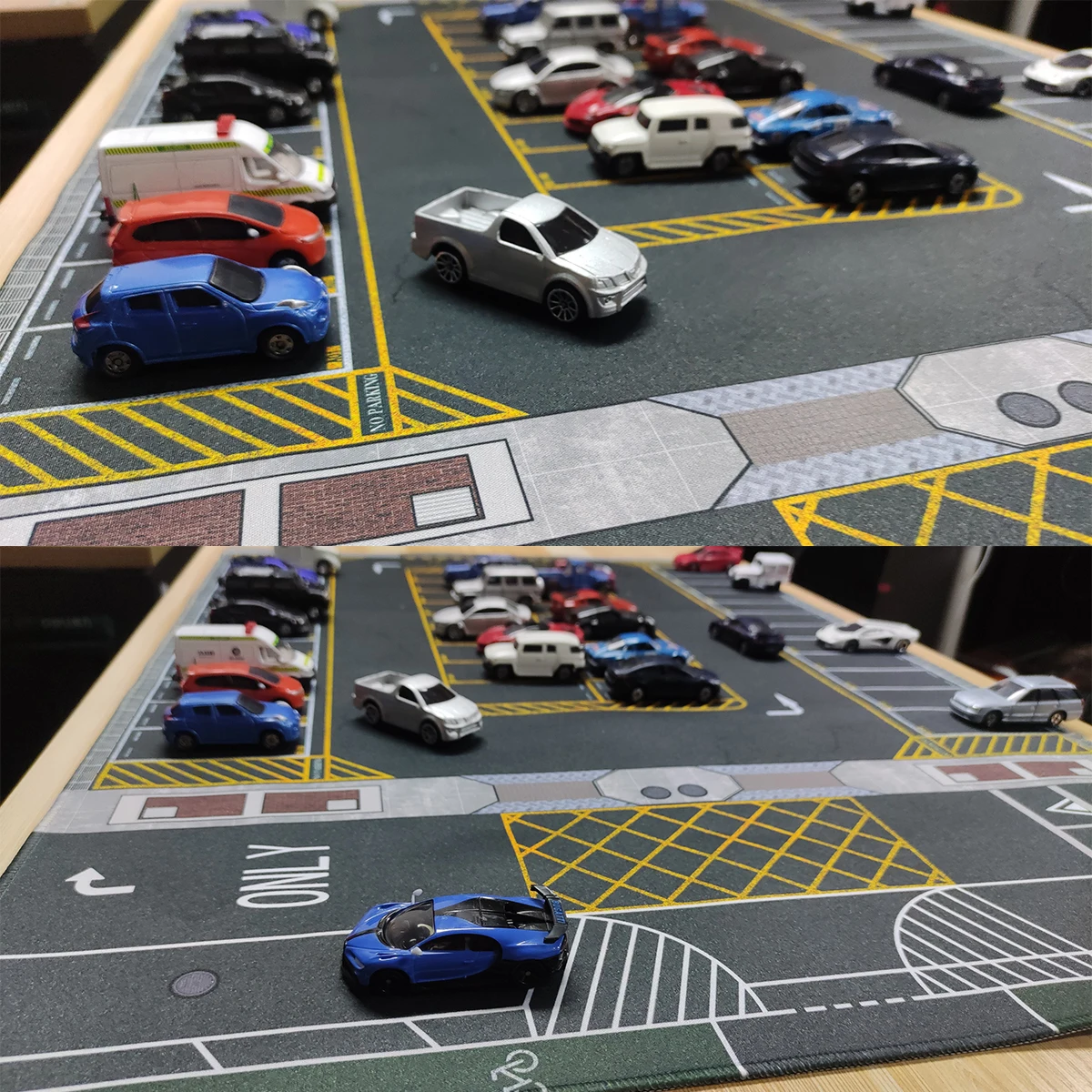 Architektonisches Miniatur-Diorama Vereinigte Staaten New York Parkplatz Garage Ausstellungsständer Matte für Auto-Modellbausatz 1/64 – Detail 3