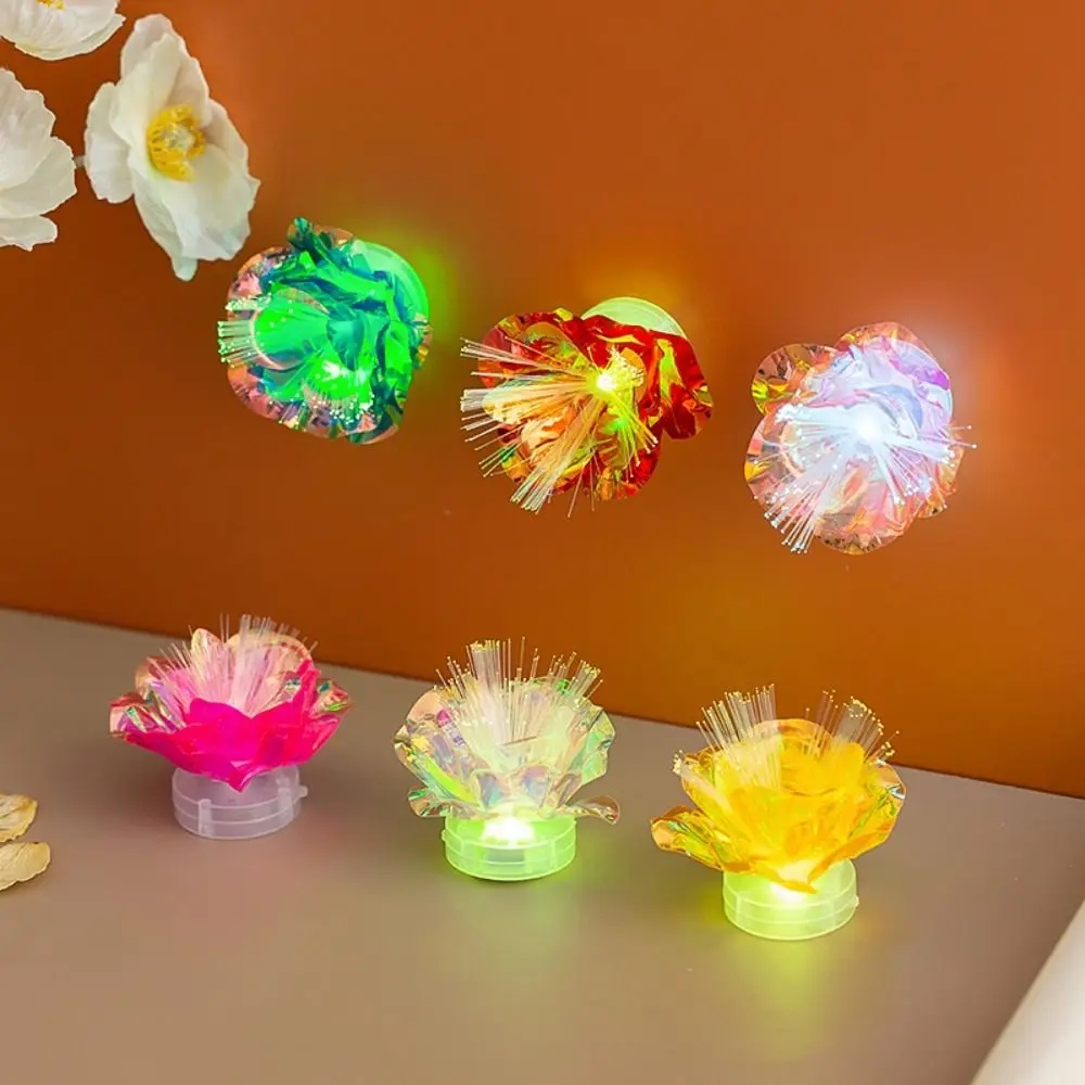 سبعة ألوان من الألياف الضوئية LED المضيئة باللون الوردي المتغير اللون الرومانسي الضوء والظل أضواء الغلاف الجوي الإبداعي #4