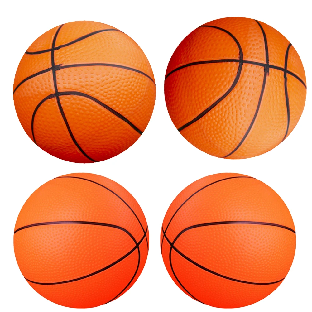 5Pcs 18cm Inflatable Basketball with Pump Mini Orange Basketballs PVC Inflatable Beach Balls Kid Adult Sports Toy