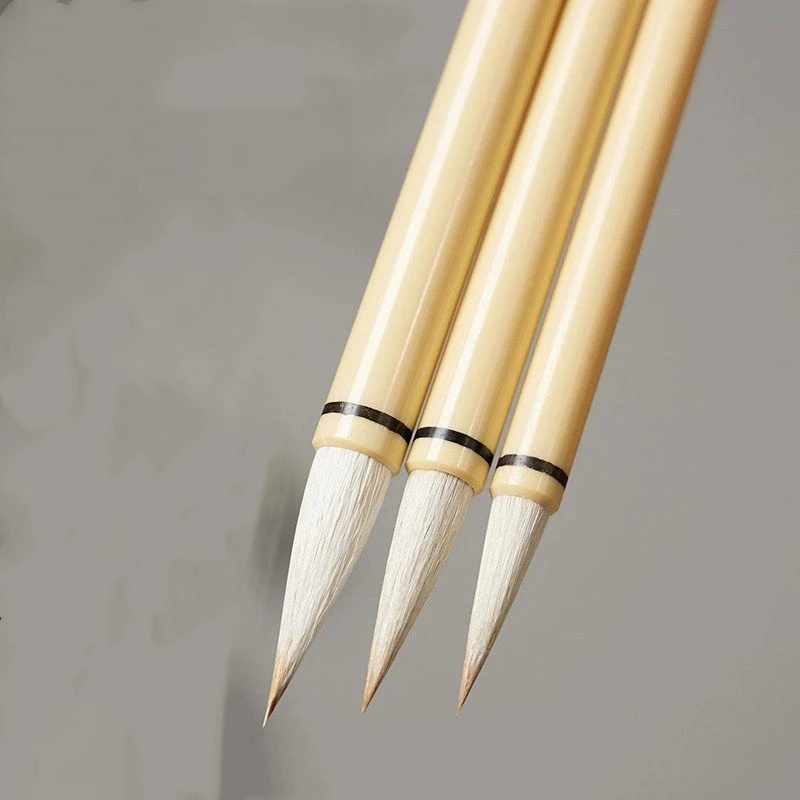Woolen Multiple Hair Chinese Calligraphy Brush Regular Script White Cloud Brush Traditional Landscape Chinese Painting Brush Pen
