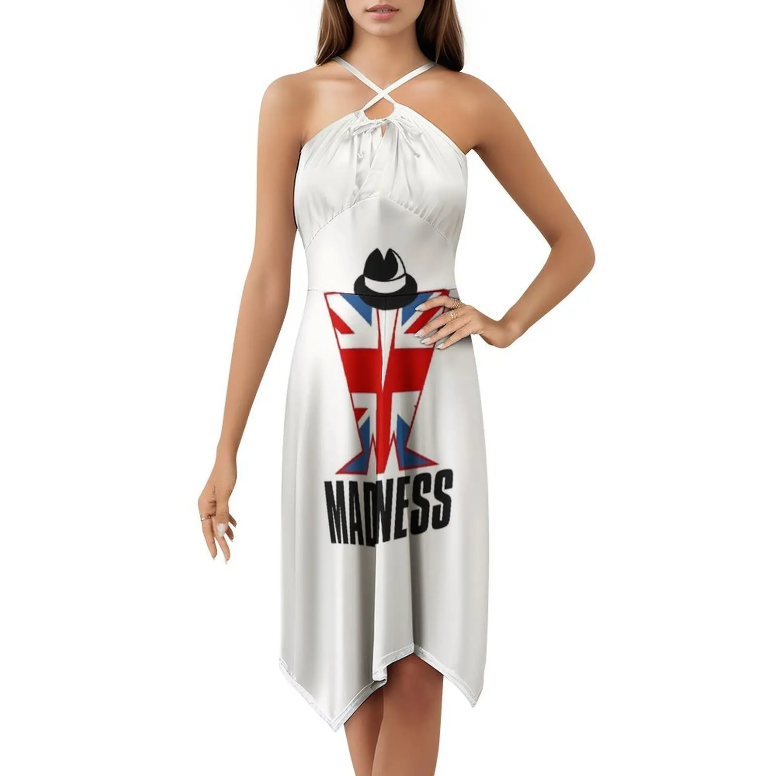 فستان Madness Bohemian بدون أكمام للنساء مطبوع فساتين حفلات الشاطئ Madness Ska بلونين Rocksteady Suggs فساتين الحفلات #5