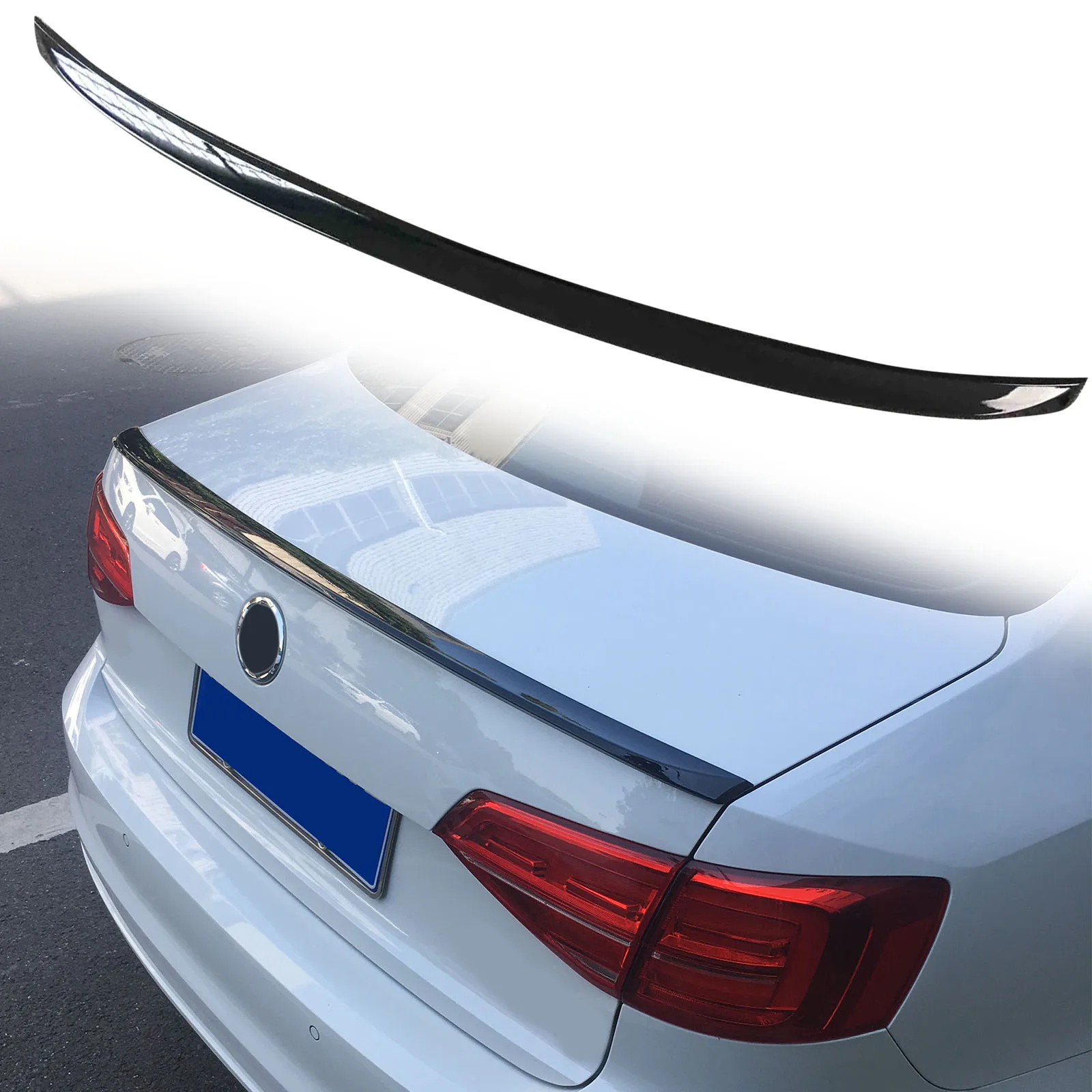

For VW Jetta 2015-2018 Sedan Rear Spoiler Wing Trunk Lid Car Sport Wings Gloss Black Exterior Tuning Accessories