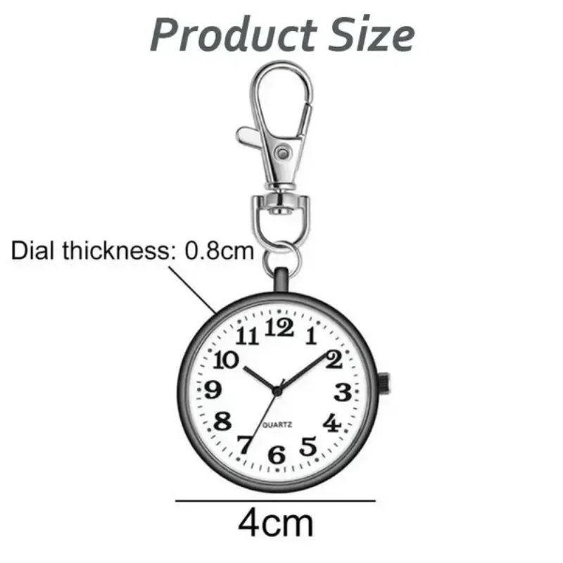 Mini Retro Keychain Pocket Watch for Students Nurses Vintage Design Portable 1 Pc