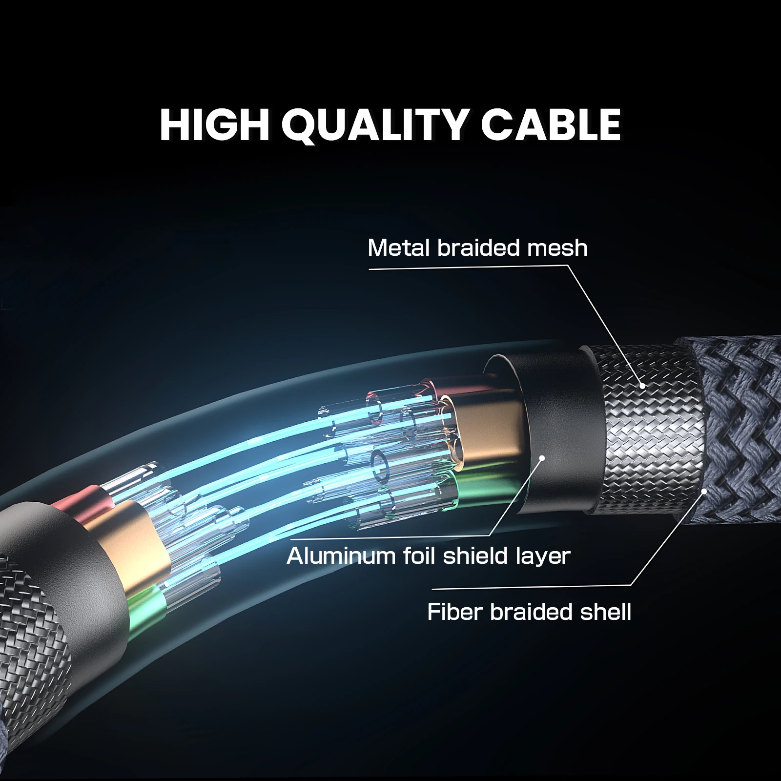 4K DisplayPort to HDMI Cable Adapter 3.3ft 1m  DP to HDMI Male Video UHD 1440P/2K@120Hz,4K@30 Nylon DP to HDTV Uni-Directional C