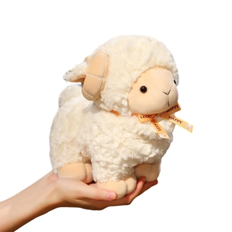 

23 см 3 цвета кукла ягненка плюшевая игрушка мягкая белая коричневая серая луга животное овца подушка украшение плюшевый подарок