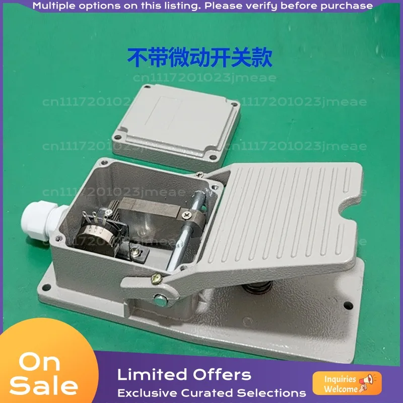 VFD Variable Speed Foot Pedal Switch 4.7K/10K Potentiometer Foot Controller with Front Micro Switch