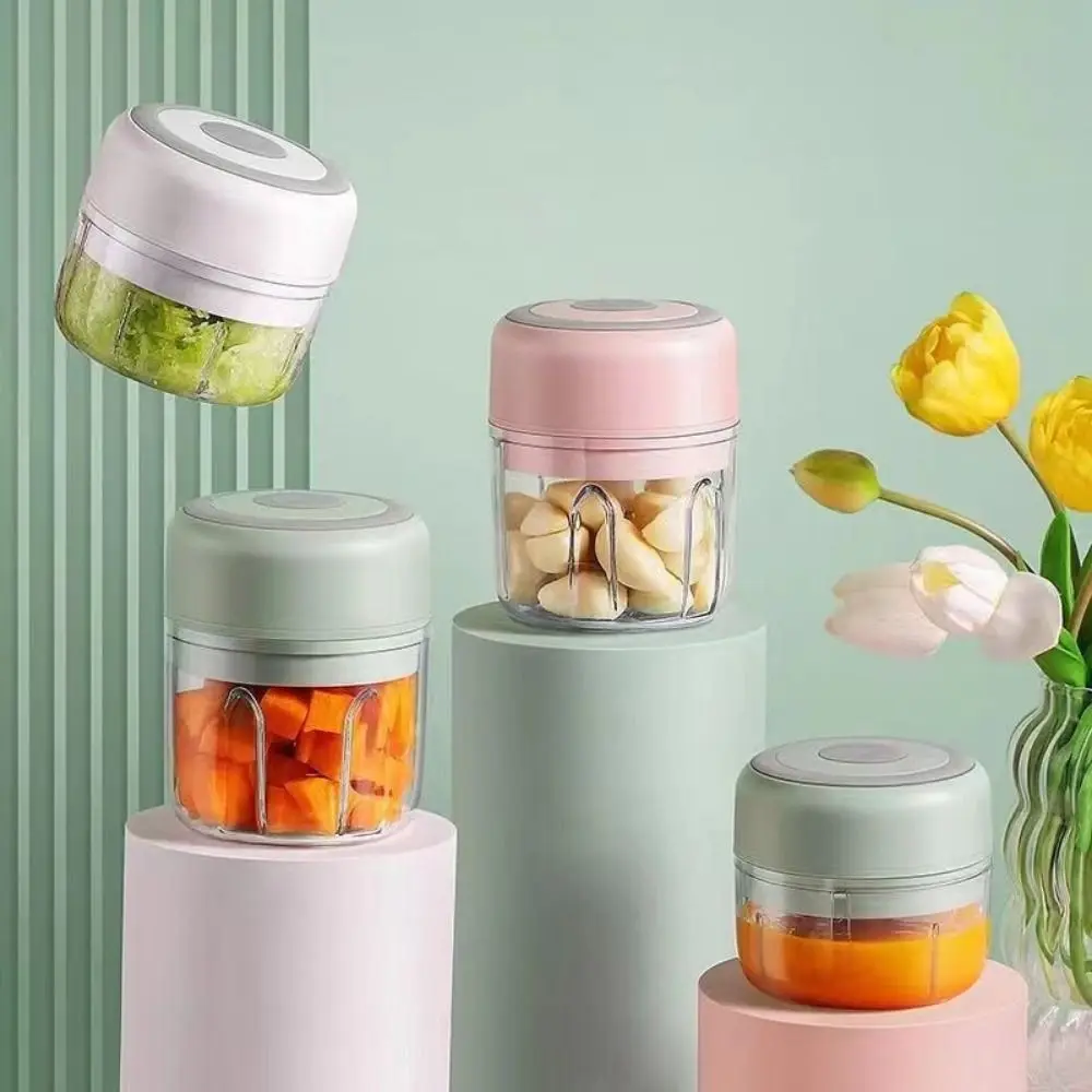 Grinder 250mL Electric Food Chopper USB Rechargeable Mini Garlic Masher Machine Wireless Multi-Function Condiment Grinder Chili