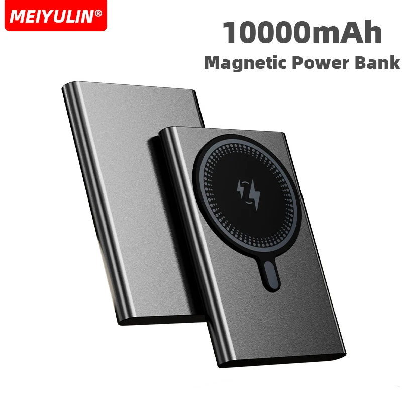 10000mAh Wireless Power Bank Magnetic Portable USB C PD 20W Fast Charging Mobile External Battery for iPhone 16 15 Samsung Xiaom