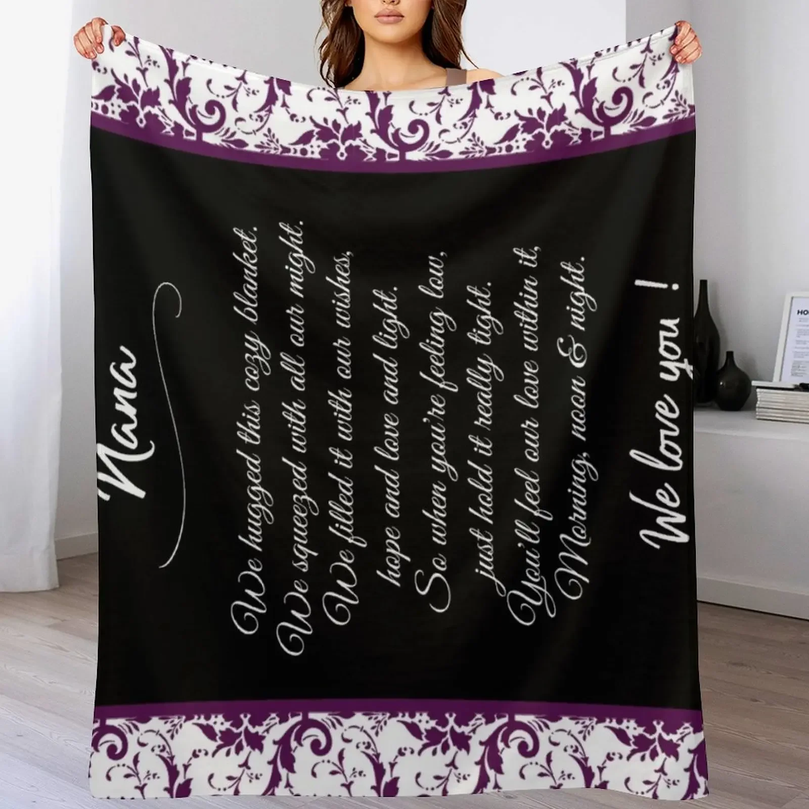 

Nana Blanket From Grandchildren, We Hugged This Blanket Throw Blanket Bed covers Hair Summer Beddings Baby Blankets