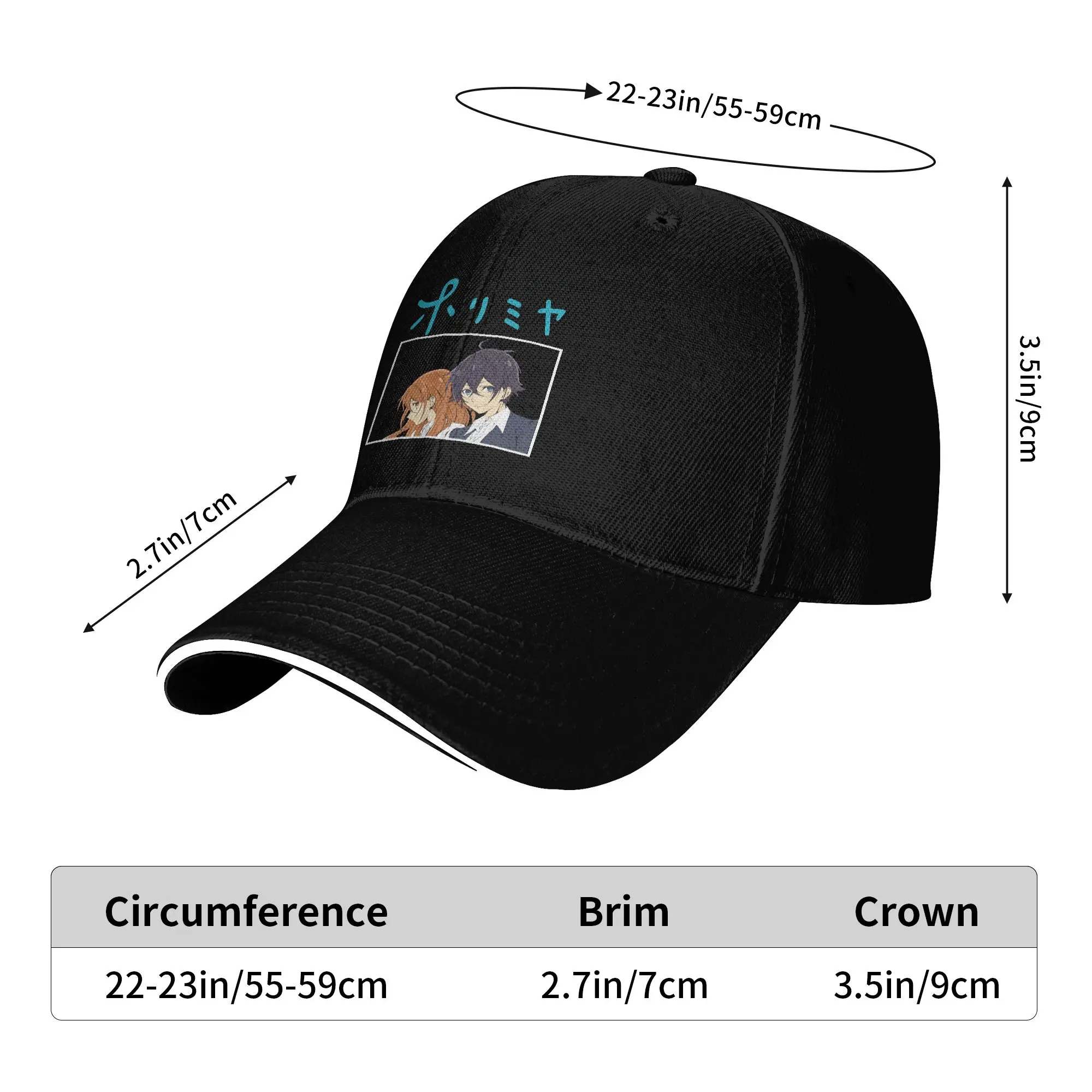 Comic H-Horimiya Baseball Cap  Trendy Hip Hop Hats Summer Female Male Tennis Skate Baseball Caps