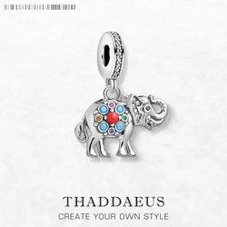 Hot 925 Sterling Silver Indian Elephant Charm Pendants Brand New Vintage Lucky Gift for Women Men Jewelry